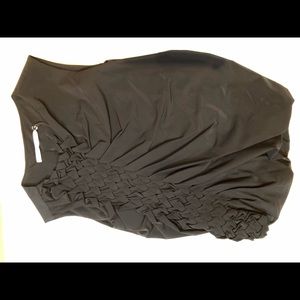 DVF Black Woven Blouse Top